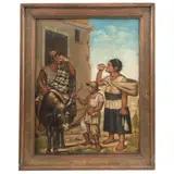 Bebedores de Pulque, MÉXICO, SIGLO XIX, Óleo sobre tela