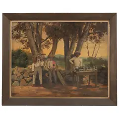 Campesinos, MÉXICO, Ca., 1900, Óleo sobre tela