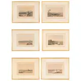 John Phillips - Alfred Rider, MEXICO ILLUSTRATED IN TWENTY-SIX DRAWINGS, Litografías coloreadas, 26.4 x 40 cm., en promedio. Títulos: San Agustín, Matamoras (sic.), Campechy (sic.), Chapultepec, Plain of Perote, Mexico. Pequeños detalles de conservación. Enmarcadas. Piezas: 6