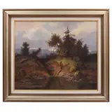 Hermann Dieste, Paisaje, Óleo sobre tela