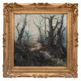 Claudio Simonetti, Paisaje invernal, Óleo sobre tela