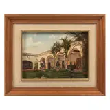 Pastor R. Bautista, Patio colonial, Óleo sobre tela