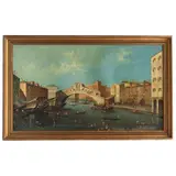 Puente de Rialto, ITALIA, FINALES DEL SIGLO XVIII, Óleo sobre tela