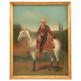 Charro A Caballo, MÉXICO Ca., 1900, Óleo sobre tela