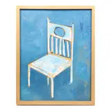 Valerie Mejer Caso, Silla azul, Óleo sobre tela