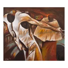 Emmanuel Garibay, Tagpo, oil on canvas