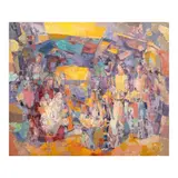 Macario Vitalis, Riunione di donne, oil on canvas