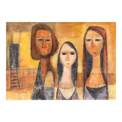 Manuel Rodriguez Sr., Family, casein on wood
