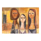 Manuel Rodriguez Sr., Family, casein on wood