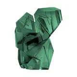 Ramon Orlina, Mother and Child Holding Hands, carved moss green glass