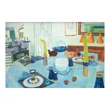 Francesca Enriquez, Blue Table, oil on canvas