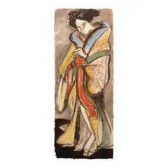 Benedicto Cabrera, Geisha, acrylic and oil pastel on handmade paper
