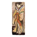 Benedicto Cabrera, Geisha, acrylic and oil pastel on handmade paper