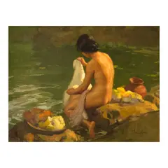 Fernando Amorsolo, Lavandera, oil on canvas