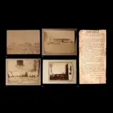 Four Exceedingly Rare Photographs and Printed General Order from Aguinaldo, Untitled, c.) N. del Rosario <br> Gathering outside a stone edifice <br> c. 1900 <br> photograph: Albumen Print <br> image: 6 3/4” x 8 3/4” (17 cm x 22 cm) <br> with frame: 10 1/2” x 12 1/2” (27 cm x 32 cm) <br><br> d.) Miguel Reyes - Manila <br> Portrait of Emilio Aguinaldo, Pedro Paterno, <br> and Mariano Trias <br> with the annotation “Copyright by Barr - <br> Reyes Co. — Manila” <br> c. 1899 <br> Malolos <br> photograph: Albumen Print <br> image: 7” x 9 1/2” (18 cm x 24 cm) <br> with frame: 10” x 12 3/4” (25 cm x 32 cm)<br><br>