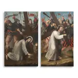 The Don Benito J. Legarda Via Crucis, Untitled, b.) Christ Receives or Carries His Cross (Via Crucis II) <br/> 19th century <br/> oil on wood <br/> 52 1/4" x 31" (133 cm x 79 cm)