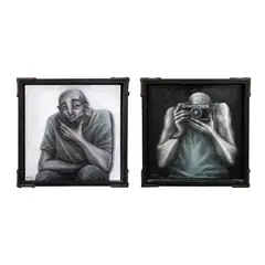 Cedrick Dela Paz, Untitled, b.) Wantutri <br/> signed and dated 2018 (lower left) <br/> acrylic on canvas <br/> 12" x 12" (30 cm x 30 cm)