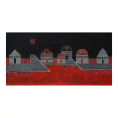 Arturo Luz, Cities of the Past, acrylic on canvas