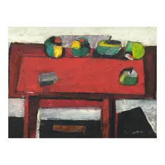 Still Life Table with Fruits by Ang Kiukok, oil on canvas, sold Sep 2026