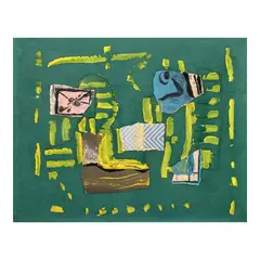 Federico Aguilar Alcuaz, Untitled Composition, mixed media on canvas
