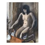 Federico Aguilar Alcuaz, Seated Nude, oil on canvas
