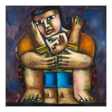 Nunelucio Alvarado, Mother and Son, oil on canvas