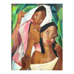 Anita Magsaysay-Ho, Five Senses, oil on wood