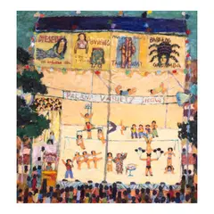 Antonio Austria, Palabas, oil on sta. clara marine plywood