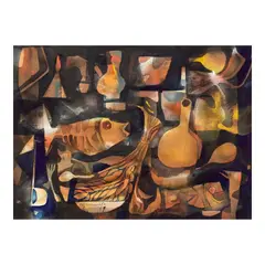 Still Life with Fish by Vicente Manansala, watercolor on paper, sold Jun 2026