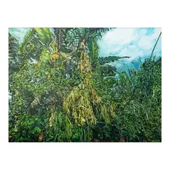 Elaine Navas, Gentle Footstep Hurricanes (Diptych), oil on canvas