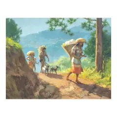 Fernando Amorsolo, Baguio Trail, oil on canvas