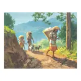 Fernando Amorsolo, Baguio Trail, oil on canvas
