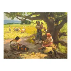 Fernando Amorsolo, Noon Day Meal, oil on canvas