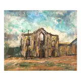 Diosdado Lorenzo, Ruins of Santo Domingo Church, oil on board