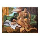 Federico Aguilar Alcuaz, Two Nudes, oil on canvas