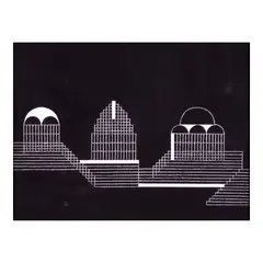 Arturo Luz, Cities of The Past, acrylic on canvas