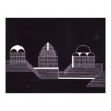 Arturo Luz, Cities of The Past, acrylic on canvas