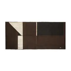 Arturo Luz, Black and White Improvisation No. 2, painted burlap