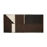Arturo Luz, Black and White Improvisation No. 2, painted burlap
