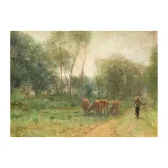 Romulo Galicano, Barrio Scene, oil on canvas