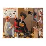 Dengcoy Miel, Rizal at Barbershop, oil on canvas