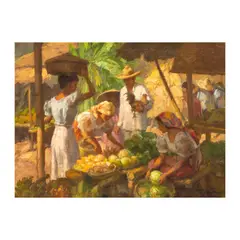 Fernando Amorsolo, Market Scene, oil on canvas