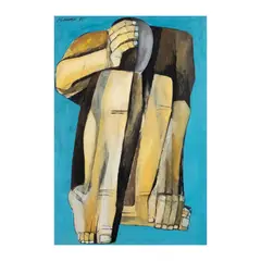 Seated Figure #3 by Ang Kiukok, tempera, sold Feb 2026