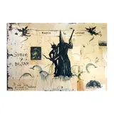 Manuel Ocampo, Murio la Verdad, oil and collage on canvas