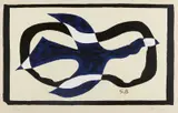 Georges Braque, Oiseau traversant un nuage (Oiseau XI), 1957, Farblithografie auf Arches (Wasserzeichen)