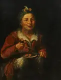 Giacomo Francesco Cipper, Der Wurstesser, Öl auf Leinwand