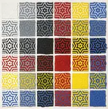 Six pointed Stars by Sol LeWitt, 1996, Jeweils: Geprägtes handgeschöpftes Twinrocker-Papier, farbig bedruckt, sold Jun 2020