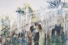 Matthias Meyer, Ohne Titel (Wasserfall), 2006, Öl auf Leinwand