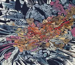 Emilio Perez, "Blow the horn", 2006, Acryl und Latexfarbe auf Holz