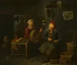 David Ryckaert III, In der Schusterwerkstatt, Öl auf Holz